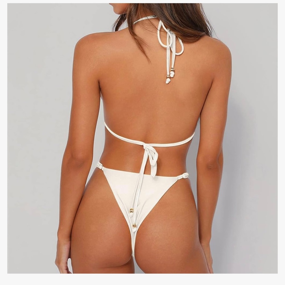 Never Worn Off-White Adjustable Bikini - Picture 2 of 4